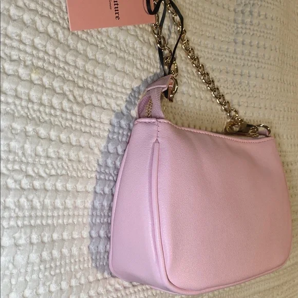 NWT Juicy Couture Hot Pink & Baby pink wristlet with Chain Strap & rhinestones 💞 - Picture 5 of 11